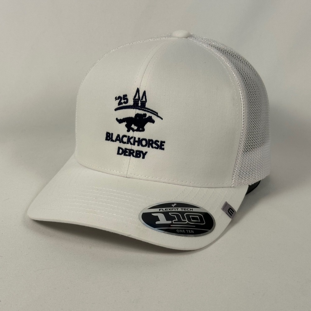 Travis Mathew Blackhorse Derby 25 Trucker Golf Hat NWT White FlexFit 110 Cap